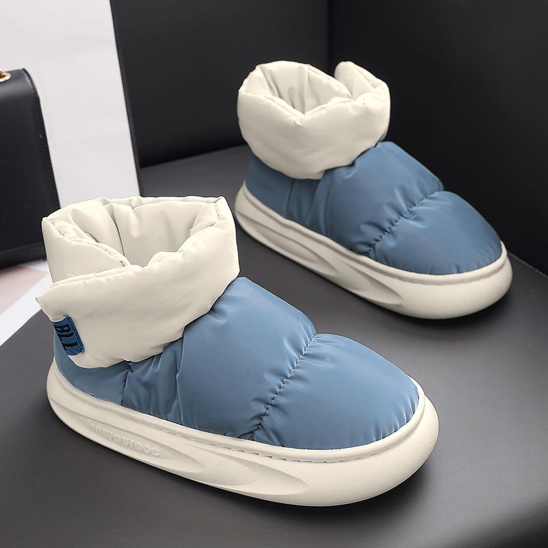 Couple Cotton Shoes Fashion Casual High Top Boot Winter Plush Warm Snow Boots Comfort Couple Home Cotton Shoe Winter Ankle Boots