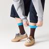 Spring and Autumn Cotton Women's Color-Plaid Round-Tip Leisure Stockings Without Bones Anti-Spillage Sports Socks