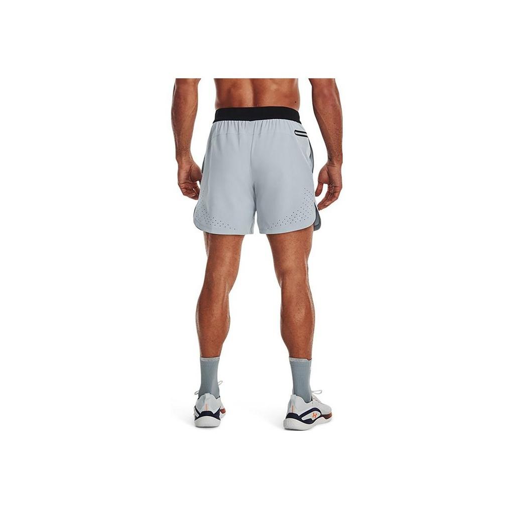 Under Armour Logo Print Elastic Woven Drawstring Shorts Men Bottoms Blue 1376782-465