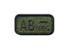 Patchion Blood Type AB "neg" Olive-drab - Magnetic Backing - Embroidered Patch/Badge/Emblem