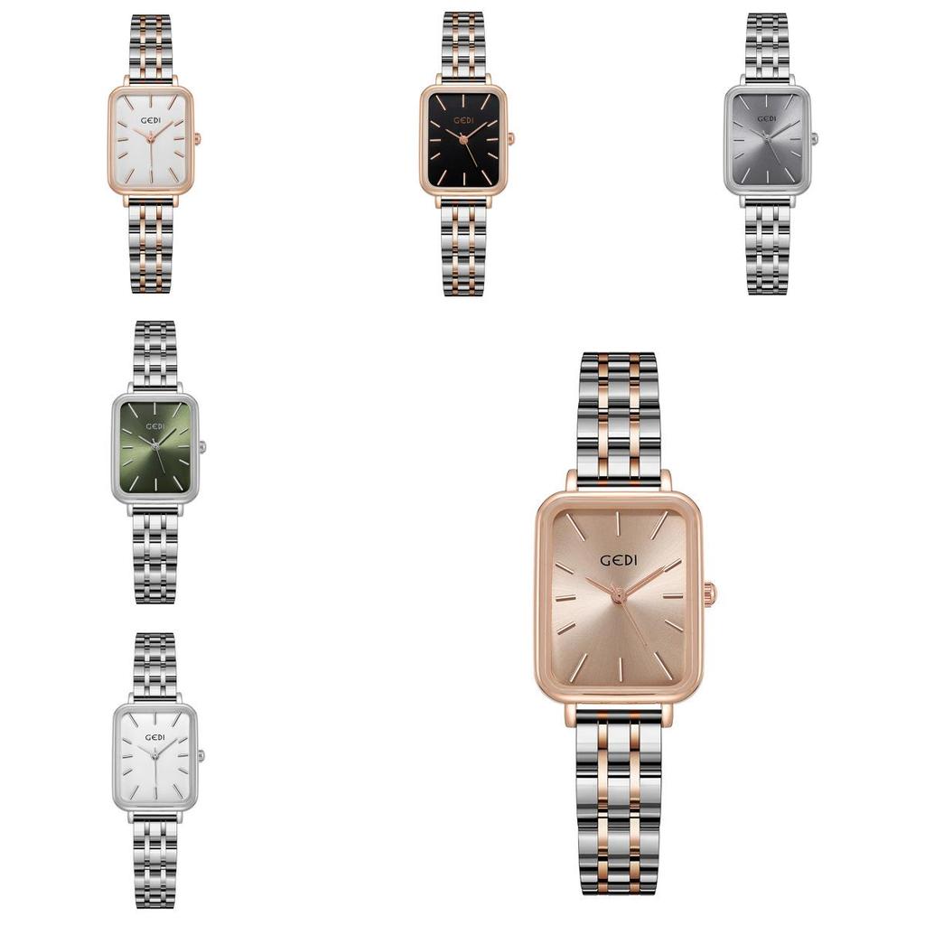 Gedi Ladies Minimalist Stainless Steel Quartz Watch With Waterproof Feature For Elegant Wear