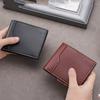 Coin Purse  Men'S Short Wallet Bifold Wallet Slim Pu Leather Wallet For Pocket Carry Gifts Daily Use