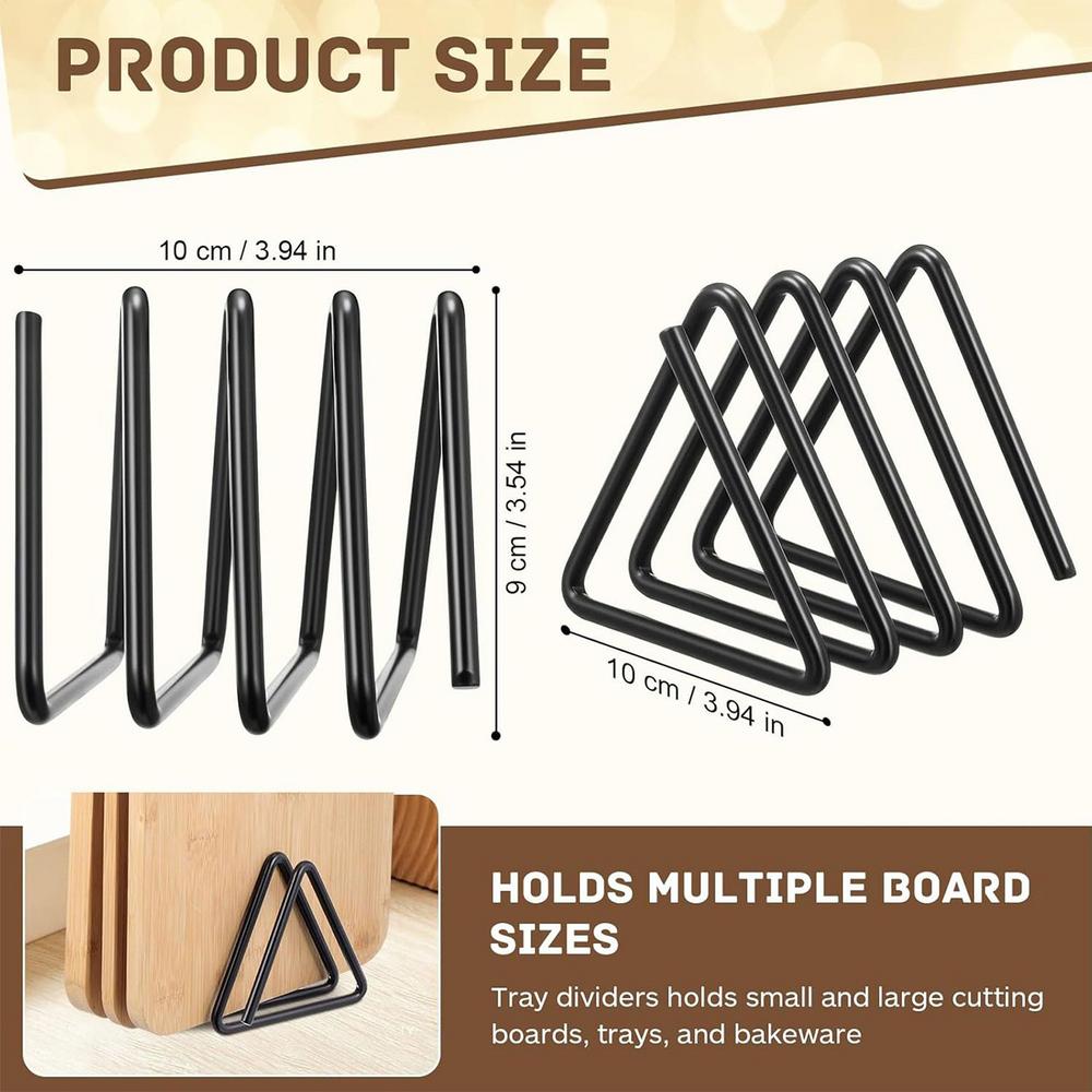 Cutting Board Holder Space-Saving Triangular Stand Counter Pan Sheets Rack Organizer for Dish Utensils Lid Bakeware Cabinet