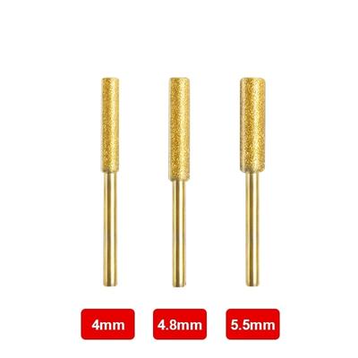 3/5/adet Elmas Kaplı Silindirik Zımpara 4/4.8/5.5mm Testere Bileme Taşı Dosya Testere Bileme Oyma Taşlama Aletleri