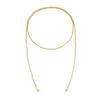 Elegant European-American Light Luxury Pearl Beaded Long Necklace with Tassel and Metal Accents