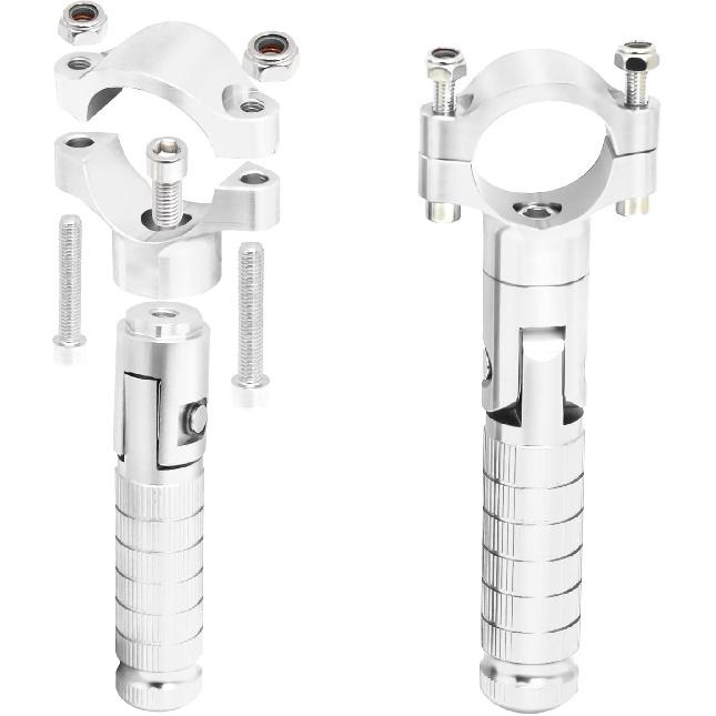 Foot Pegs Non-sliding Footrest Motorcycle Bicycle Folding Foot Pegs 90 Degree Foldable Electric Motorbike Passenger Footrests Rearsets Rear Set