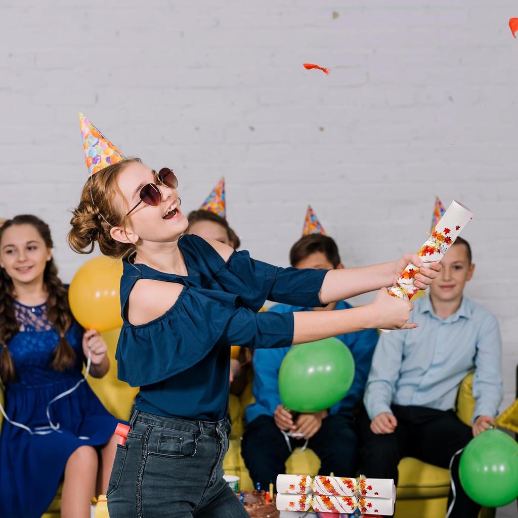 JOYFY 12 kusů Dárky na stůl na párty ke Dni díkůvzdání Bez praskání s párty kloboukem, vtipem a dárkem uvnitř Dárky na svátek Díkůvzdání