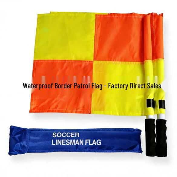 Waterproof Linesman Signal Flag: Red Touchline Referee Flag for Football Matches