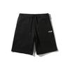 Logo Embroidered Lace-Up Straight Leg Letter Mid-Rise Casual Shorts Unisex Shorts Black S2TRD2101X-BK