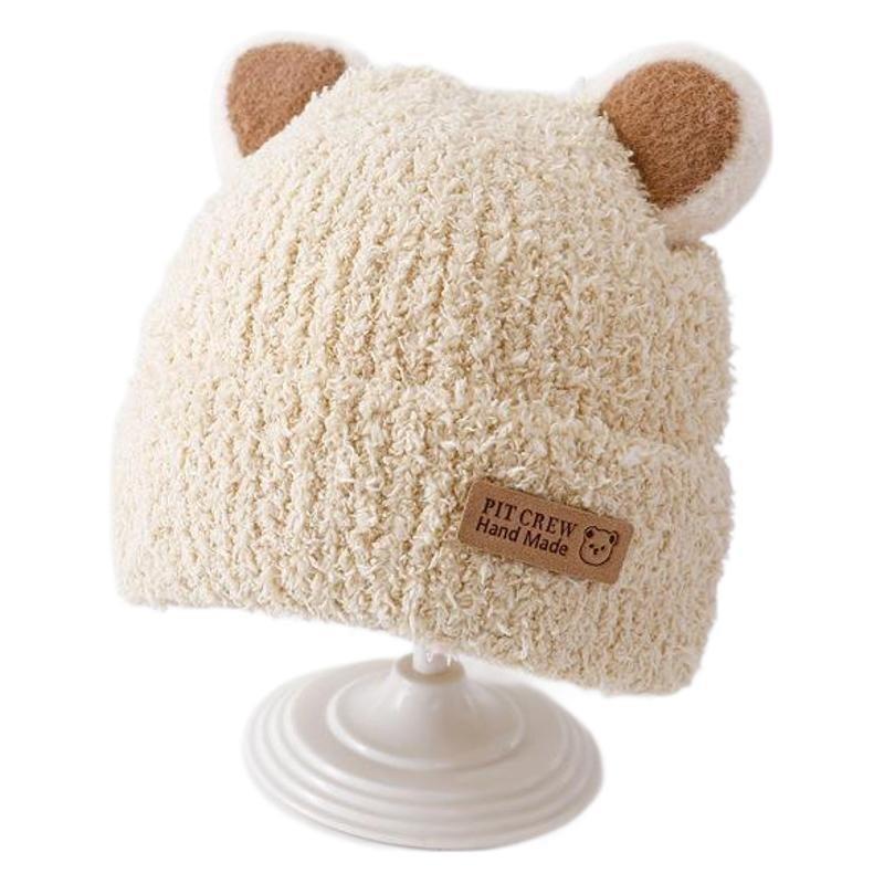 Baby Hats Winter Boys and Girls Baby Plush Hats Knitted Warm Ear Protectors Autumn and Winter Children's Wool Hats