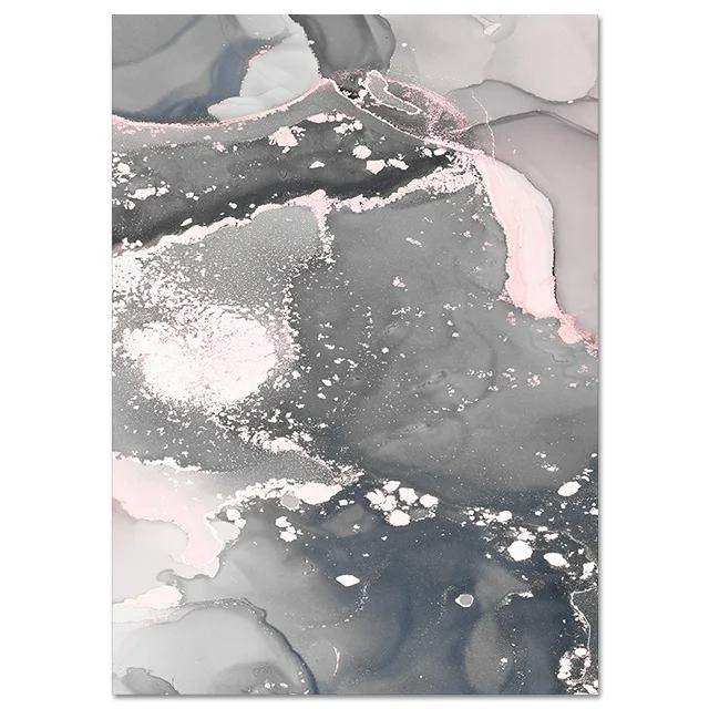 

Скандинавский абстрактный розовый серый мрамор постеры принты холст картины настенные художественные картины гостиная в скандинавском стиле украшение дома 60X80cm No Frame