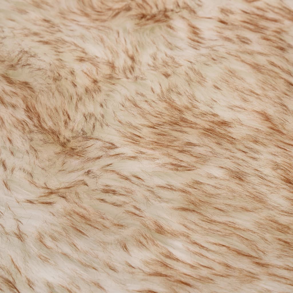 Rug 60x90 cm Artificial Sheepskin Brown Melange