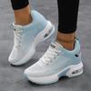 Women's Air Cushion Sneakers Fashion Breathable Mesh Casual Sports Shoes Non-slip Knitted Walking Footwear Height-increasing