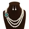 Rhinestone Bridal Accessory Embellished Pearl Necklace For Wedding Decor Dress