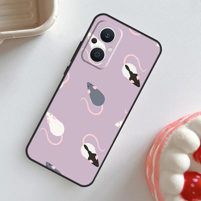 Mouse Rat Case For OPPO Reno 10 Pro 11F 4Z 5Z 8T 4 5 6 7 8 Lite OPPO Find X2 X3 Neo X5 X6 Pro Cover