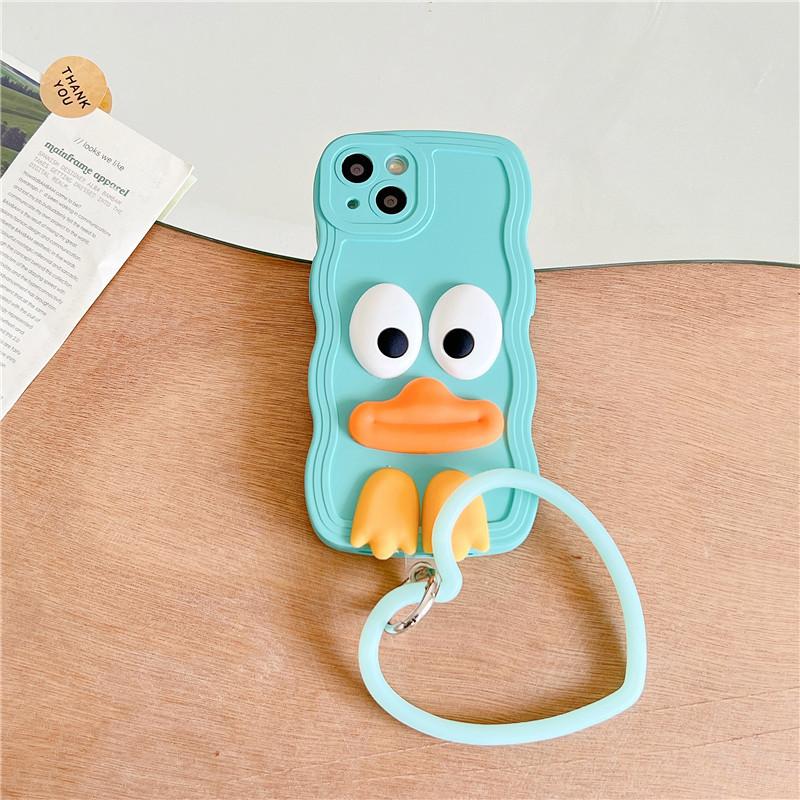 

Подходит для чехла для мобильного телефона Apple 15promax, Волнистый утенок iPhone 14 Sense 13 Силиконовый Всесторонний Браслет iPhoneSE 2020