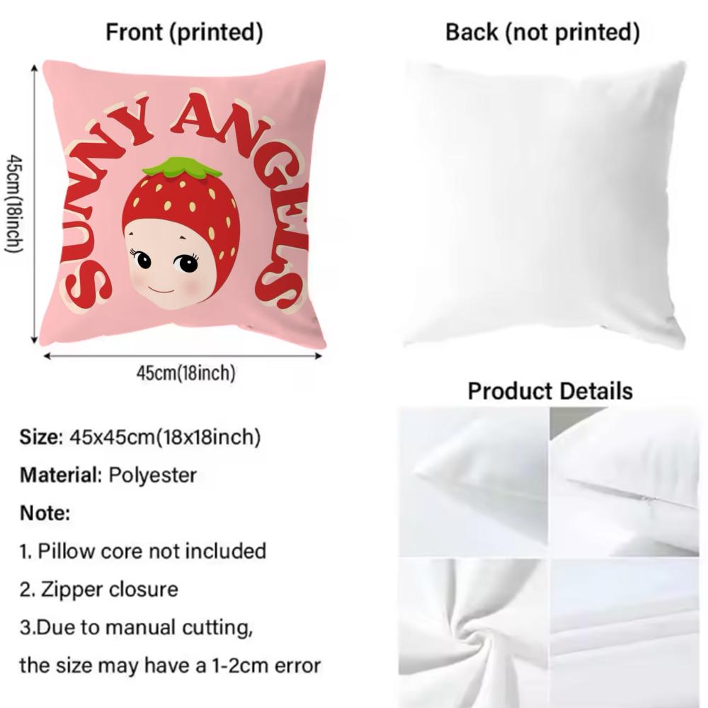 Cartoon Hot S-Sonny AngelS Cushion Cover Comfortable Reversible Pillow Cover Ideal for Car Sofa Bedroom & Beyond