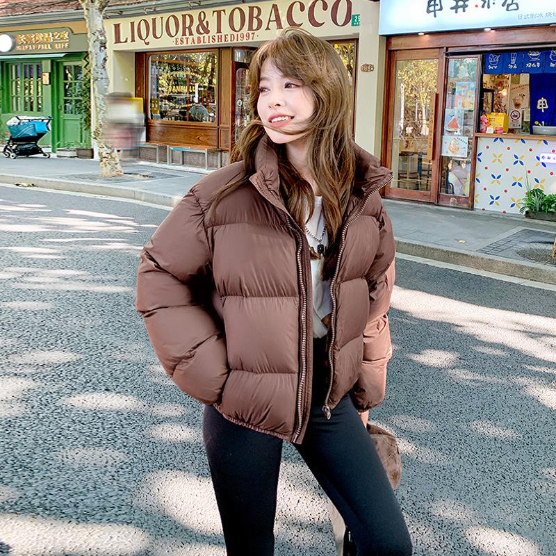 

Новый стиль Женское зимнее короткое свободное утолщенное хлопковое пальто в западном стиле Хлопковая куртка L