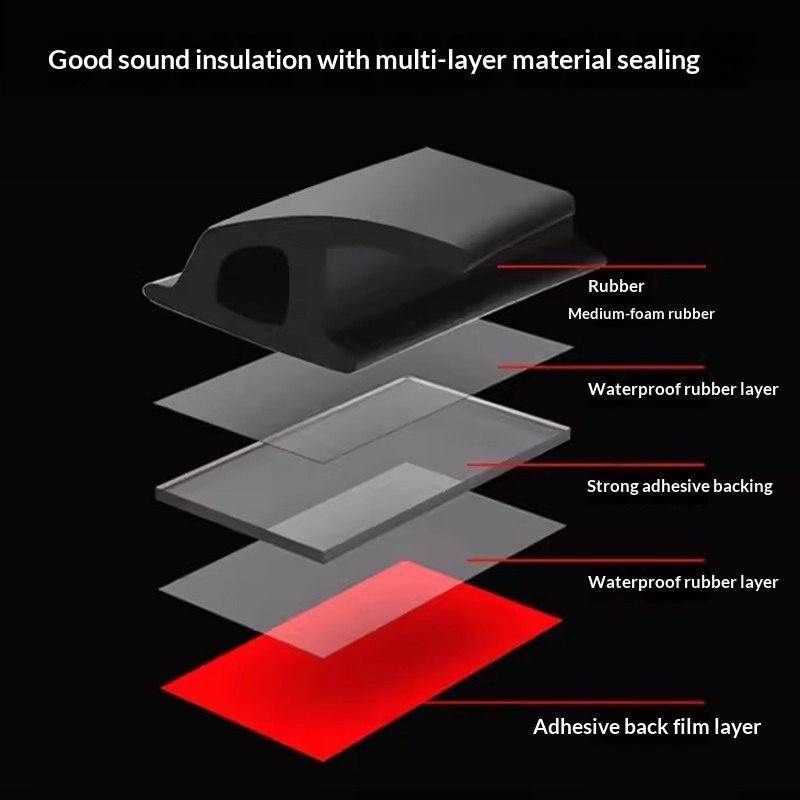 Fit For XPeng G6 Car Four Door Seal Strip Sound Insulation Waterproof Noise Reduction Modification