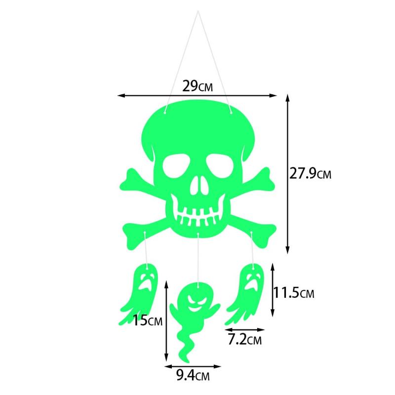 

Светящийся подвесной скелет подвижный светящийся поддельный череп страшный дом подвеска реквизит вечеринка на Хэллоуин дом двор на открытом воздухе сад украшение