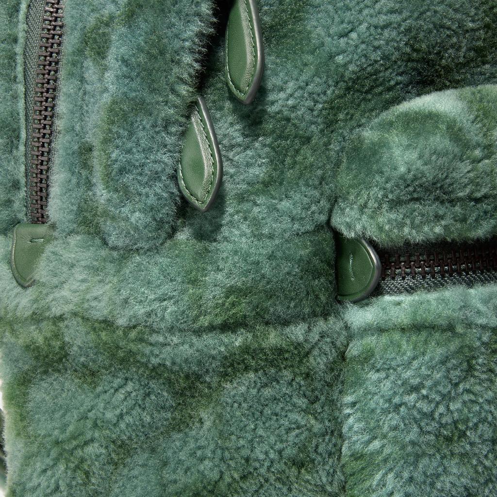 Coach Charter 30 Klassischer Monogramm-Print Reißverschluss Wolle-Leder-Mischgewebe Rucksack Großer Herrenrucksack Grün CC079-PST