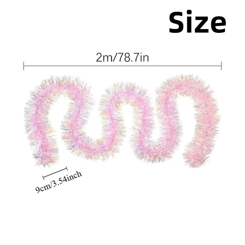 2M Рожева гірлянда DIY Аксесуари Вінок Підвіска Нові Новорічні прикраси Різдво