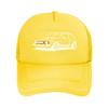Car Outline Minimalist, Automotive - Themed Graphic Design Mesh Baseball Cap
