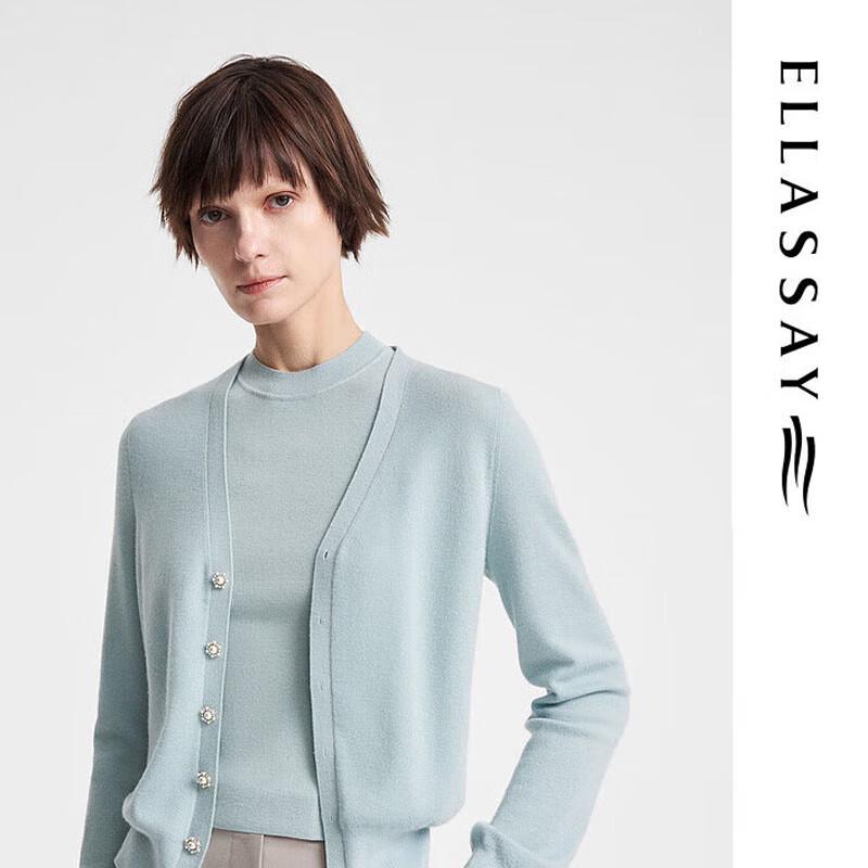 ELLASSAY Women's Half-High Collar Knit Sweater