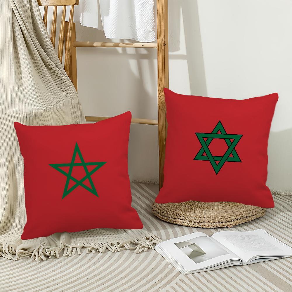 Nation Marocko Kuddfodral Kontorskuddar Lämpliga för Soffa Bil Sovrum Dekorativt Kuddfodral