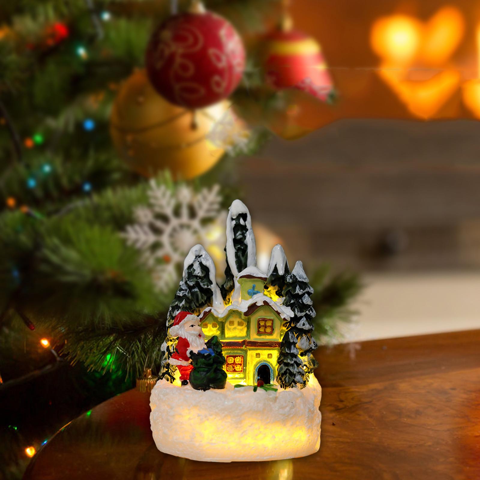 

Рождественская статуэтка в подарок деревенский домик статуя для новоселья настольная для помещений