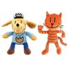 Set of 2 Pcs Dog Man Plush Toy Anime Petey Cat Puppy Stuffed Animal Cartoon Plush Figures Pillow Kids B