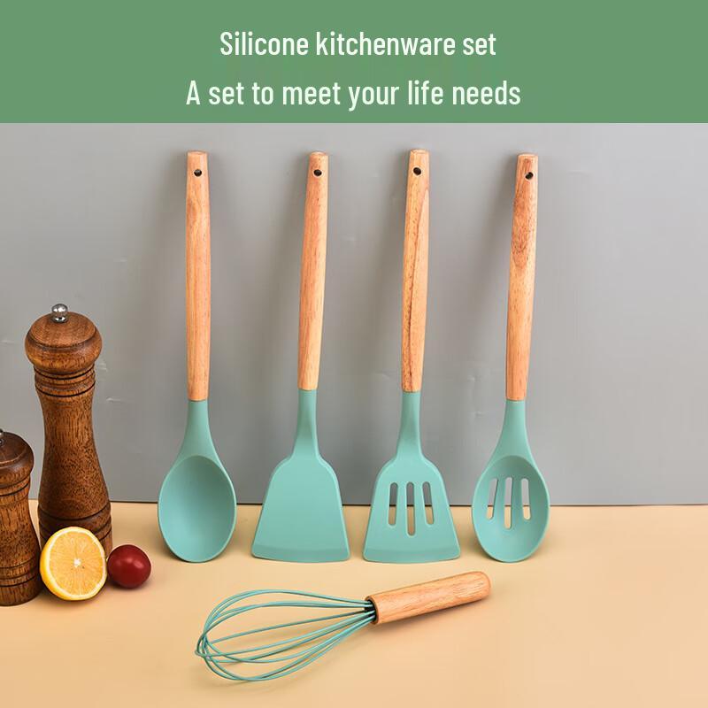 Wutuo Silikon Küchenutensilien-Set mit Aufbewahrung