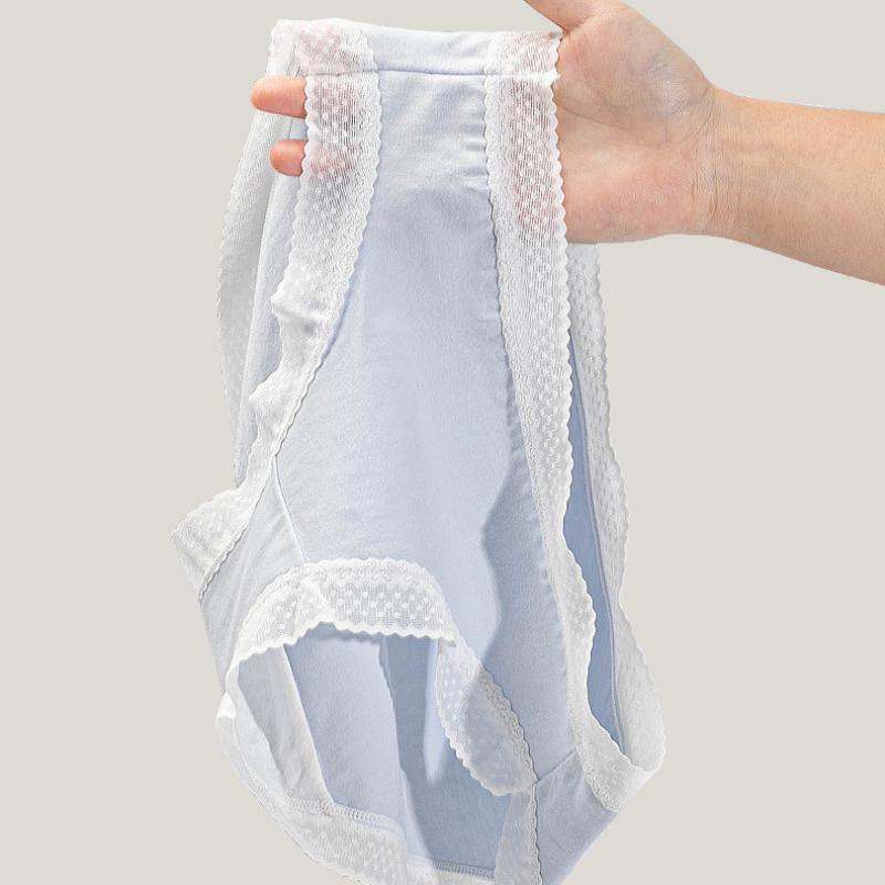 Chiloți dantela pentru femei, întrepicior antibacterian din bumbac, dorință pură, mărime mare, vară talie medie, tricot fată tânără, stil sexy subțire.