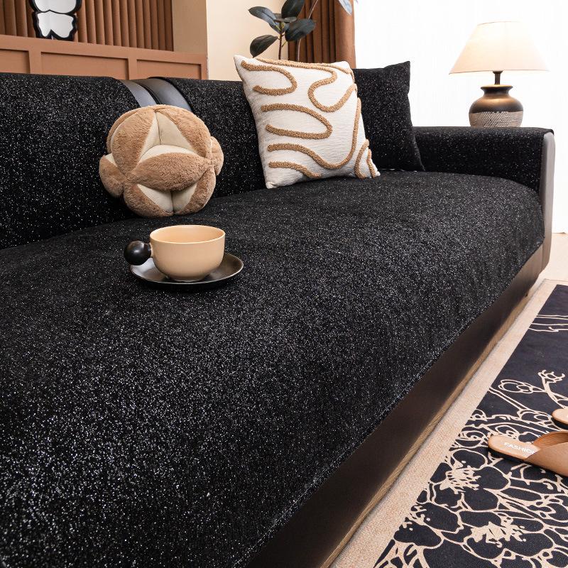 

2025 New Light Luxury Premium Chenier Sofa Cushion Fixed Non-slip Anti-cat Scratch Straight Row Sofa Cushion 45 * 45 pillow cover