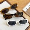 Summer white sunglasses women's premium sense UV protection sunshade oval new Spice Girl sunglasses