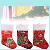 Plush Grinch Christmas Stocking Cozy Gift Bag For Kids Holiday Candy Holder