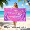 Fantasy Magic Theme Soft Beach Towel Personalized Custom Name Text Towel Portable for Beach Pool Travel