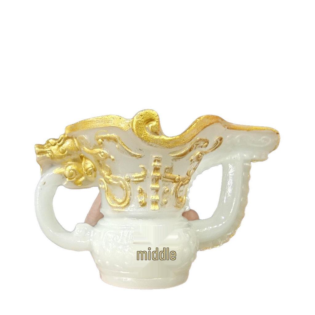 Luminous Resin Dragon Horn Cup: Home & Office Decorative Ornament Gift