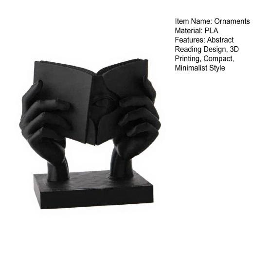 3D Printed Abstract Face & Hand Reading Sculpture Modern Minimalist Art Figurine Exquisite