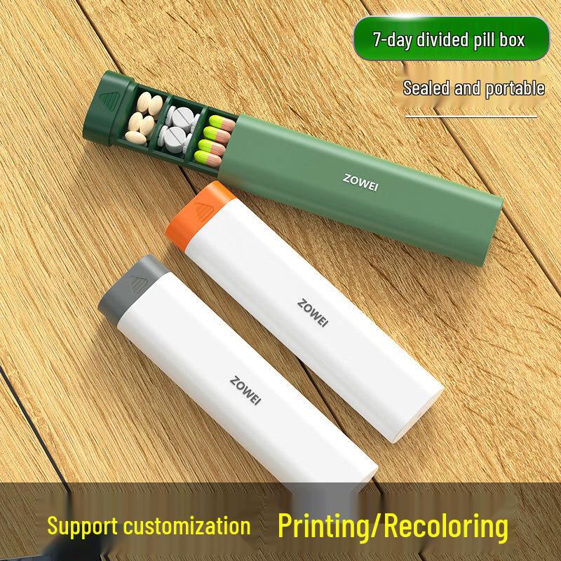 Portable 7-Day Pill Dispenser Box