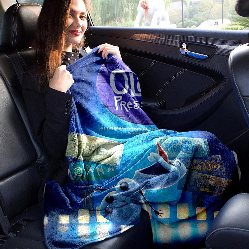 1pc, Disney Olaf Presents: Classic Movie Inspired Home Decor Blanket Perfect for Couch, Bed, Travel, Camping, Car