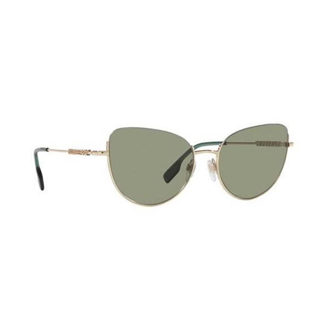 Burberry Letter Engraved Metal Irregular Frame Sunglasses Women Sunglasses Gold BE31441109