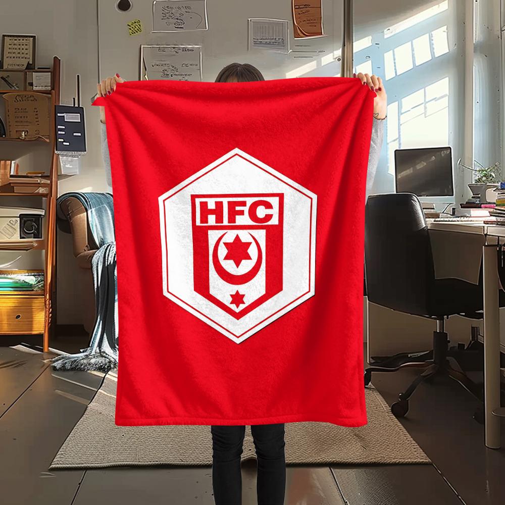 1PC Hallescher FC Print Flannel Blanket, High quality All Seasons, Home Decor, Warmth and Comfort, Perfect for Christmas Gifts