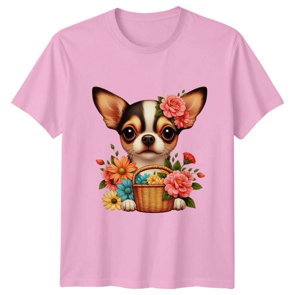 Floral Chihuahua Dog With Flower Unisexs TShirt Chihuahua Dog Pets Mothers Day