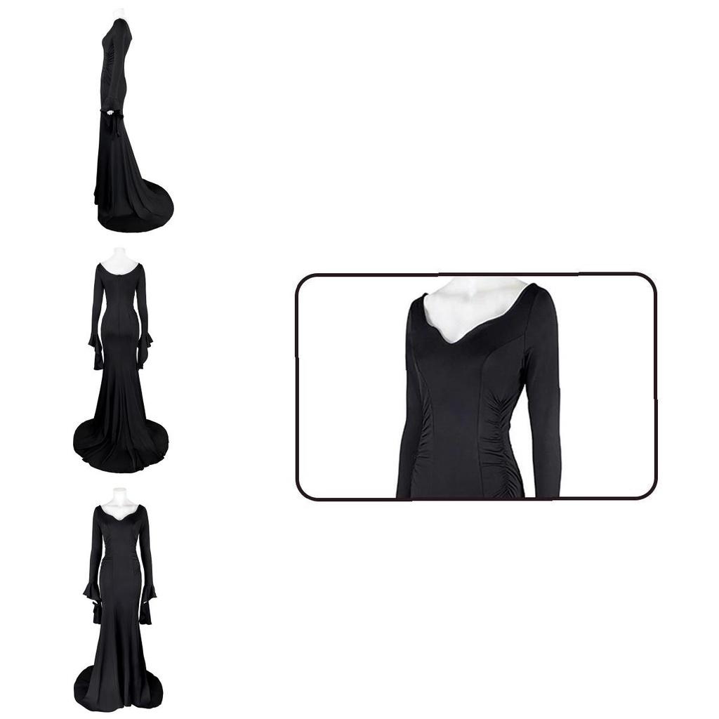 Morticia Addams Dress Sexy Gothic Cosplay Outfit From The Addams Family