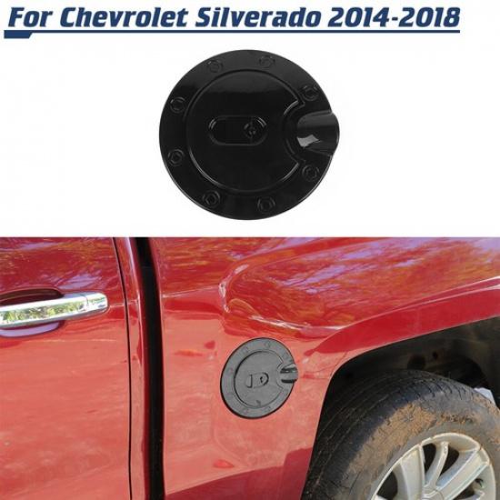 Fuel Tank Door Gas Cap Overlay Cover For Chevy Silverado/GMC Sierra 14-18 Black