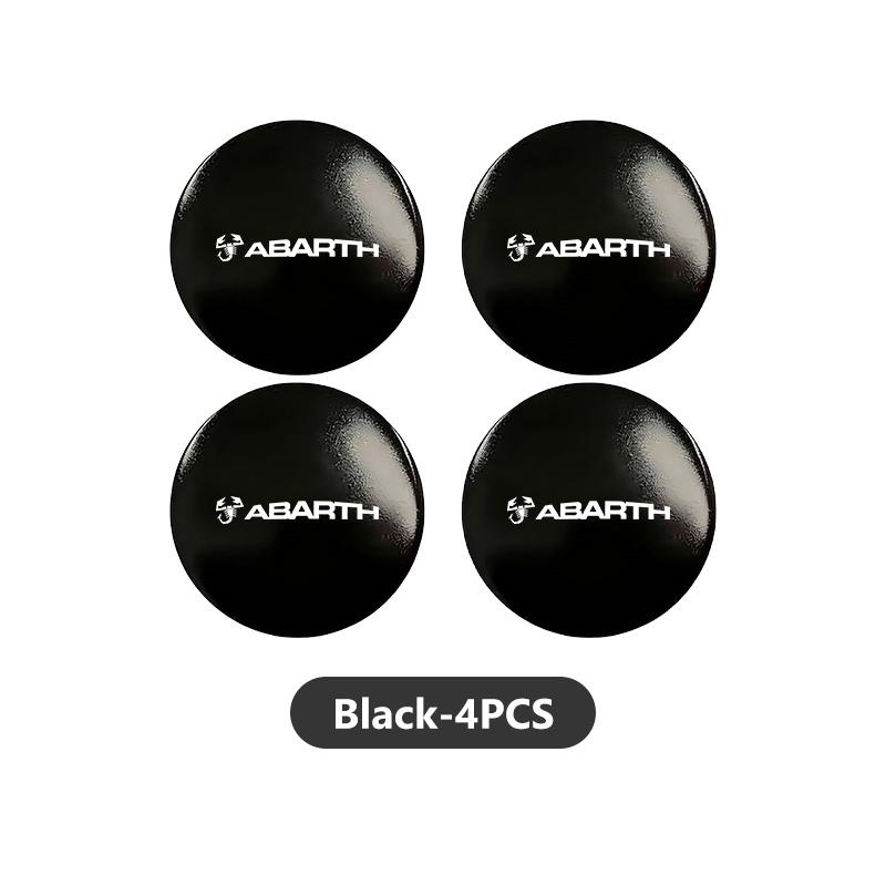 Car Emblem Wheel Hub Center Cap Stickers Tire Center Cover Badge Decal Accessories For Abarth FIAT FR 500 Punto Ducato Palio