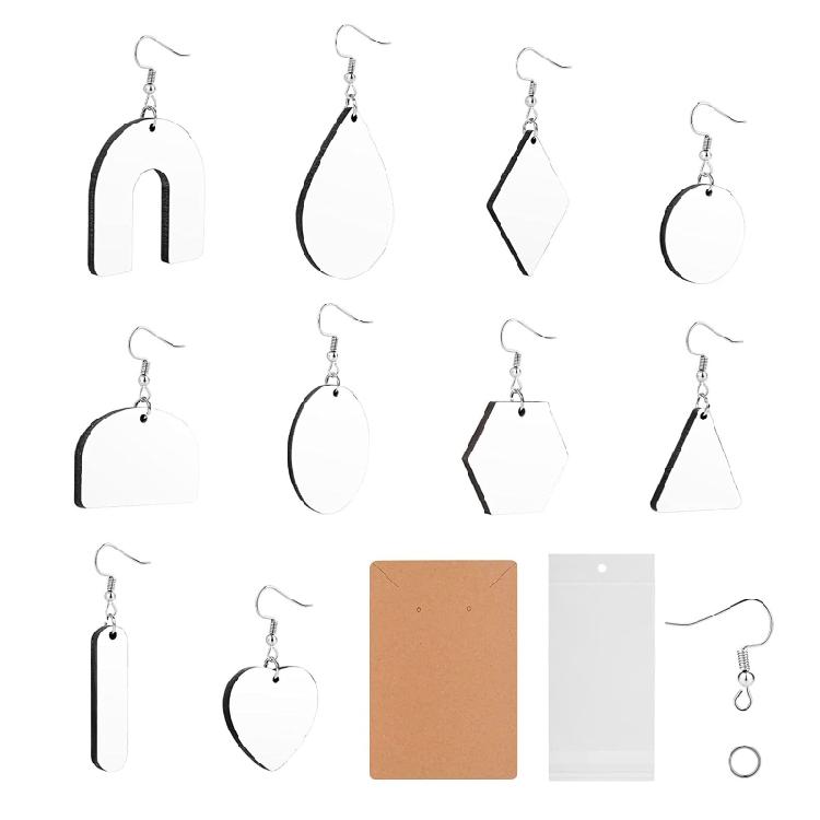 

Sublimation Blank Earrings Unfinished Various Heat Transfer Earrings with Hooks 1