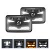4x6 LED Headlights 5inch Square LED Headlamp 1Pair with Daytime Running Lights Turn Signal Light