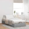 Ottoman Bed Without Mattress Light Grey 90x200 Cm Fabric